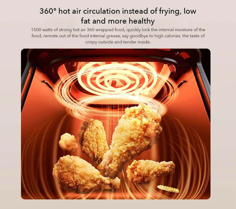Xiaomi Mijia Smart Air Fryer 4L MAF03 – App-Controlled Oil-Free Cooking with Non-Stick Basket