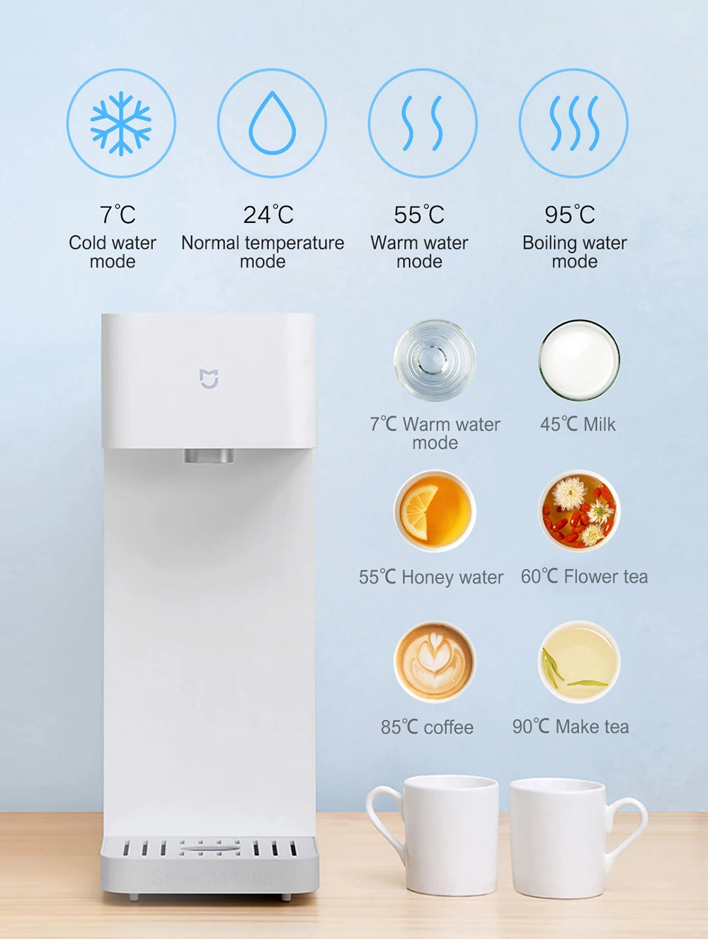 Xiaomi Mijia MJMY23YM Smart Hot and Cold Water Dispenser 3L with Mi Home App and Instant Heating/Cooling – E Club