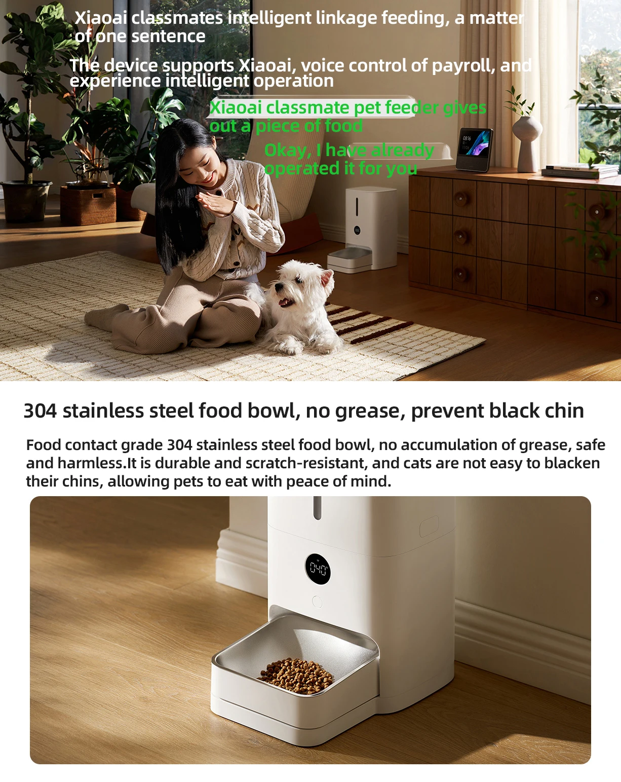 Xiaomi Mijia Smart Pet Feeder 2 MJWSQ02 – 5L HD Automatic Pet Feeder with Mijia App Control
