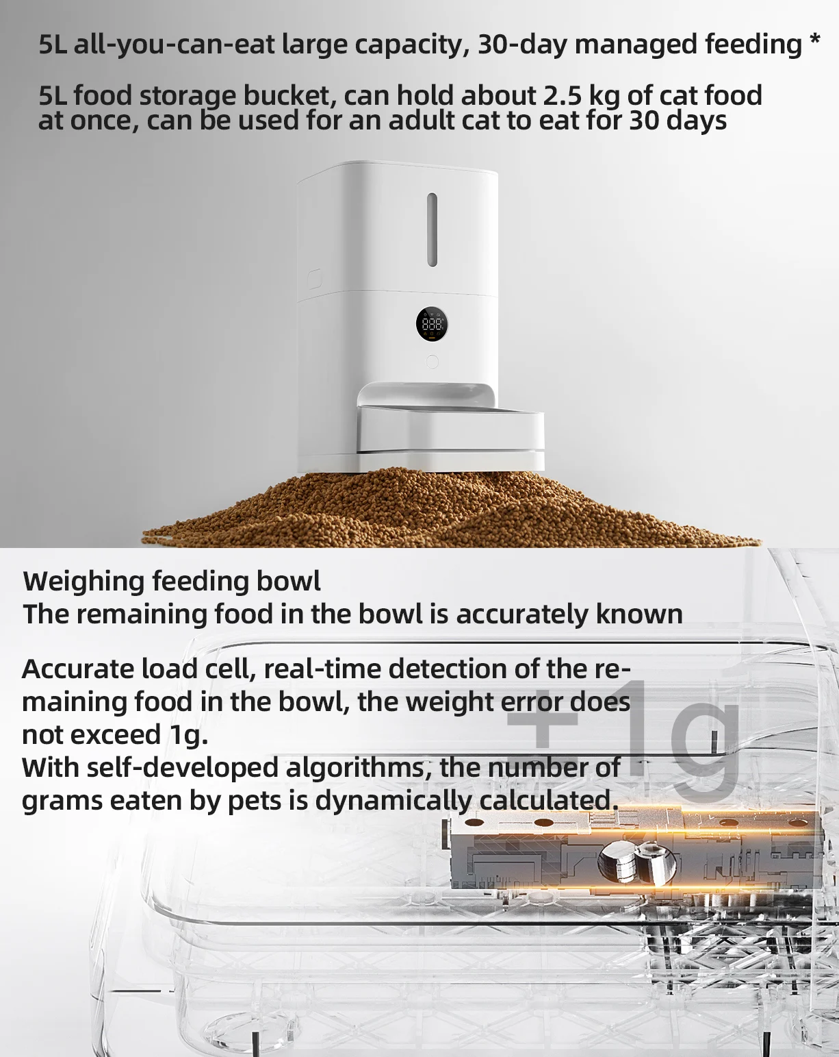 Xiaomi Mijia Smart Pet Feeder 2 MJWSQ02 – 5L HD Automatic Pet Feeder with Mijia App Control