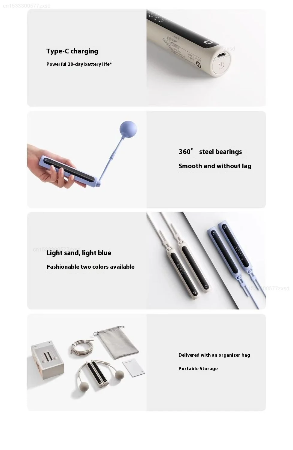 Xiaomi Mijia Smart Skipping Rope 2 with Bluetooth, LED Display, and Calorie Tracker