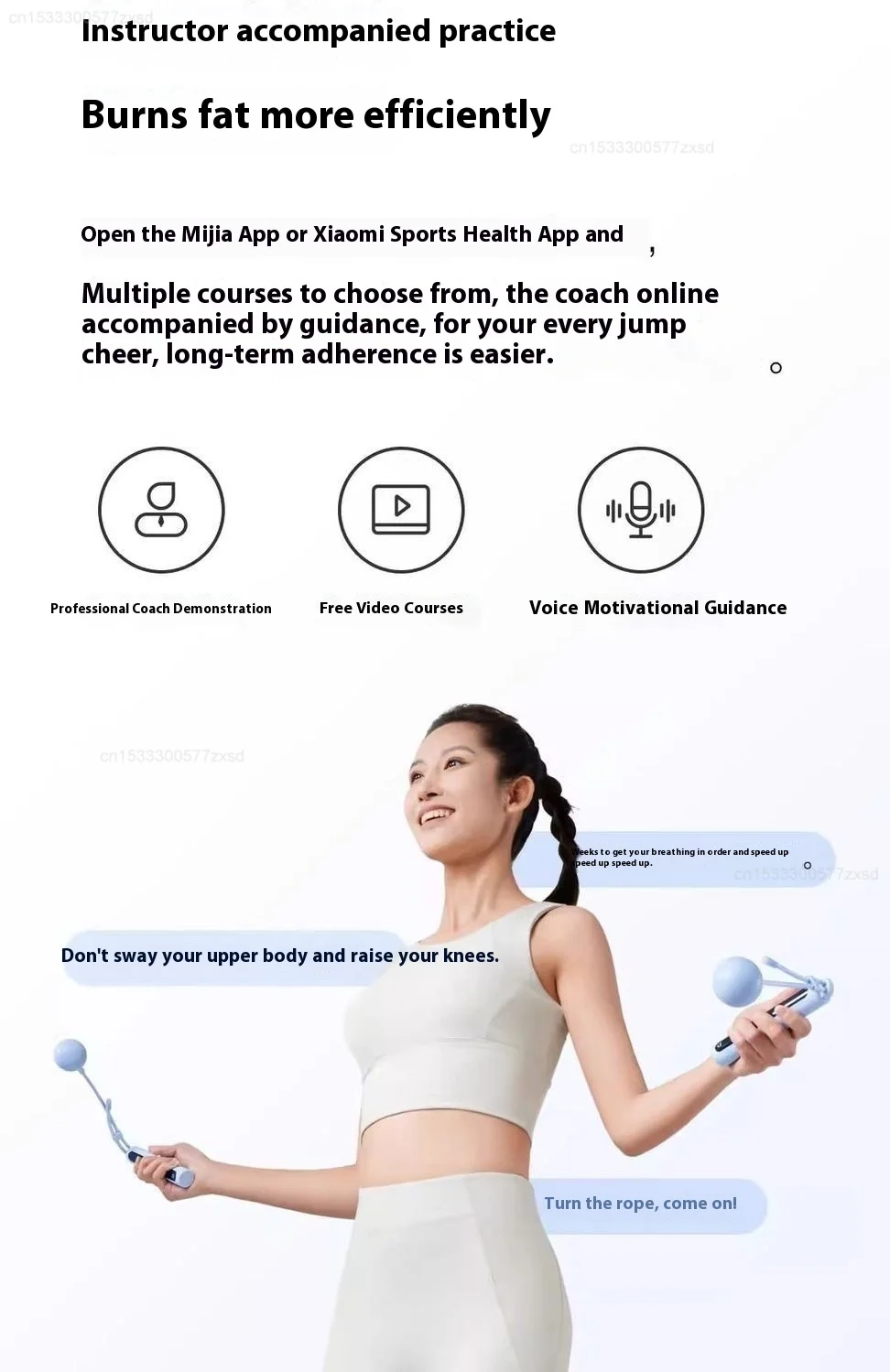 Xiaomi Mijia Smart Skipping Rope 2 with Bluetooth, LED Display, and Calorie Tracker