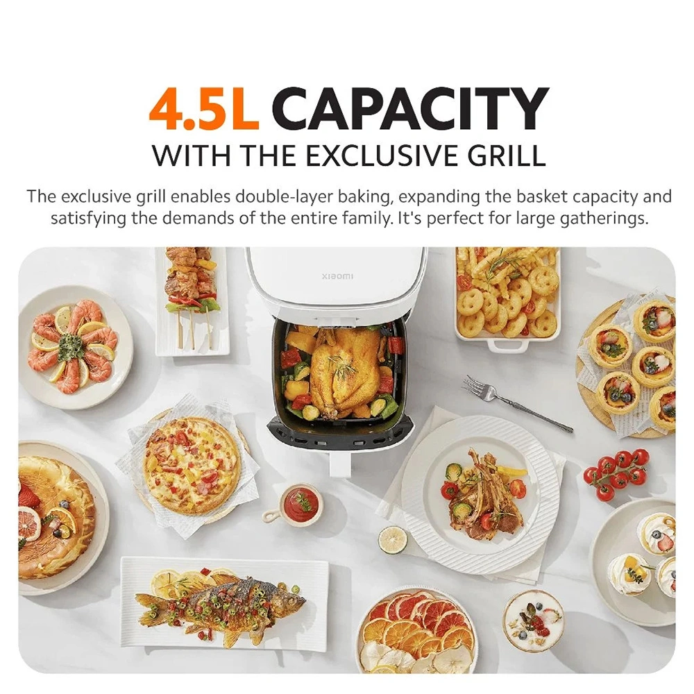 Xiaomi Smart Air Fryer 4.5L MAF14 with App and Voice Control – 1500W Healthy Oil-Free Cooking