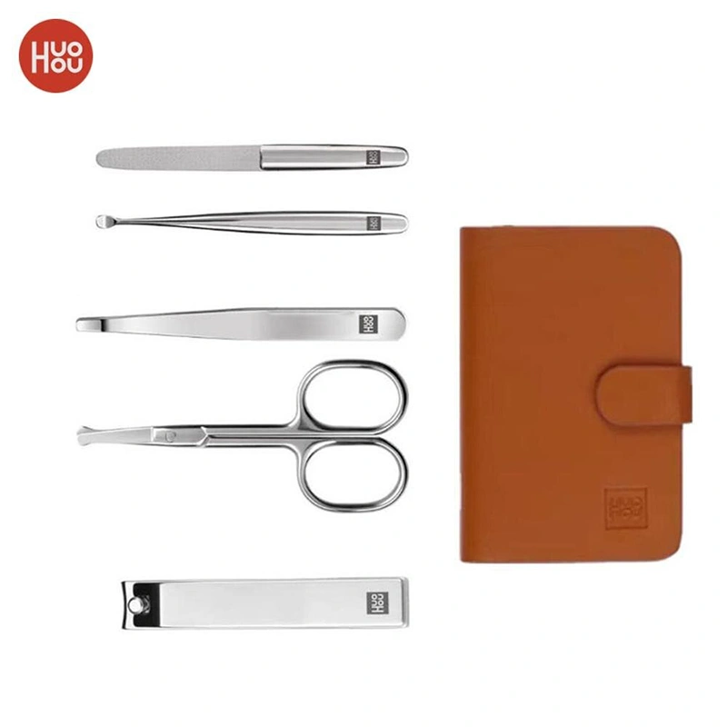 Xiaomi Youpin Huohou 5PCS Stainless Steel Nail Clipper Set HU0061 Grooming Kit