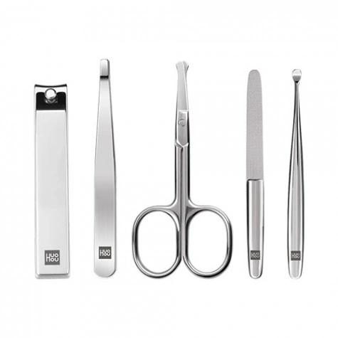 Xiaomi Youpin Huohou 5PCS Stainless Steel Nail Clipper Set HU0061 Grooming Kit