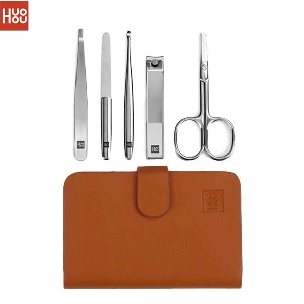 Xiaomi Youpin Huohou 5PCS Stainless Steel Nail Clipper Set HU0061 Grooming Kit