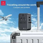 XUNDD XDCH-089 35W Universal Travel Charging Adapter with USB-C PD and USB-A QC, Global Plug Compatibility