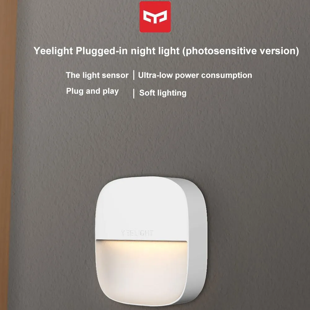 Yeelight YLYD09YL LED Night Light Plug-in Lamp with Light Sensor and Warm White Illumination