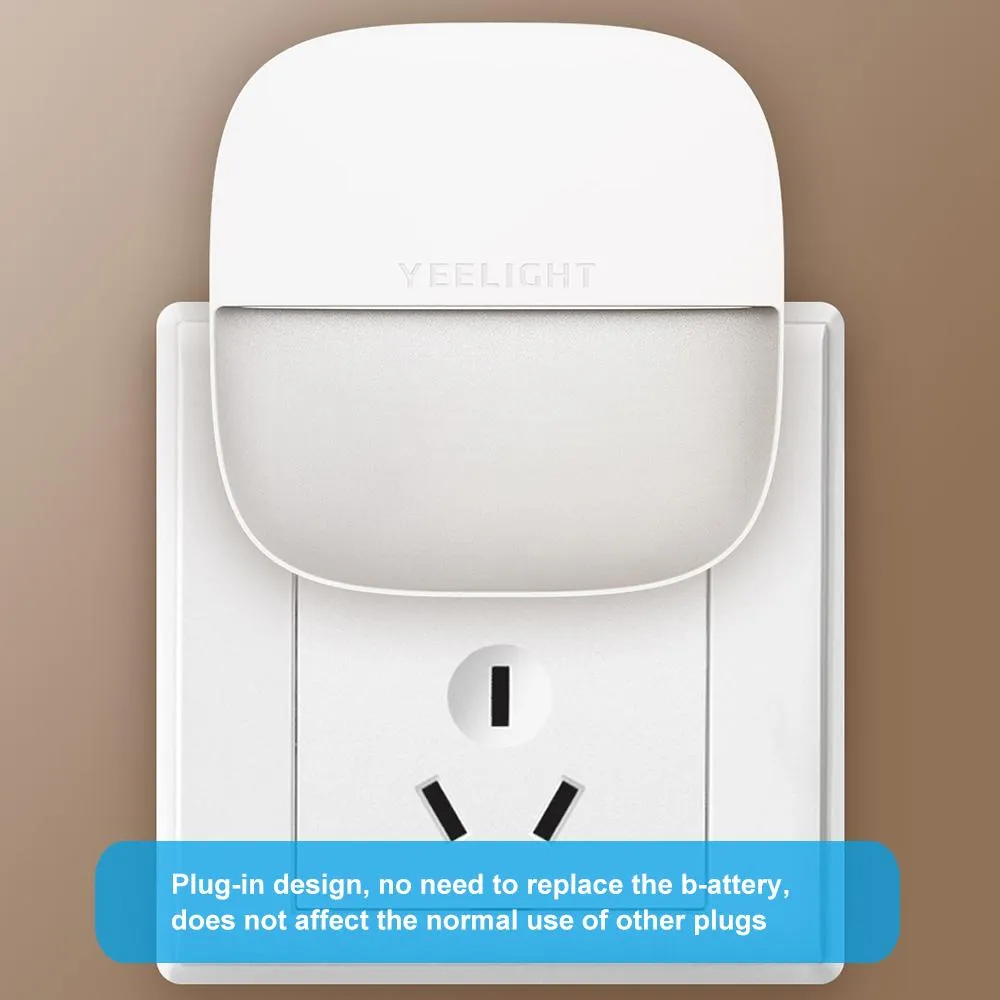 Yeelight YLYD09YL LED Night Light Plug-in Lamp with Light Sensor and Warm White Illumination