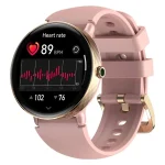 Zeblaze Lily 2 AMOLED women’s smartwatch with dual straps in rose gold