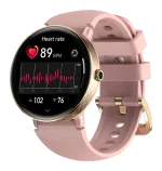 Zeblaze Lily 2 AMOLED women’s smartwatch with dual straps in rose gold