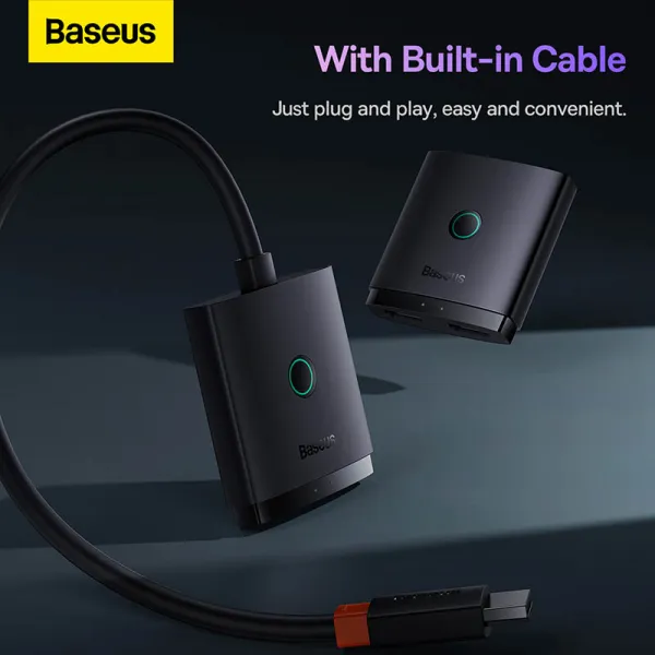 Baseus AirJoy Series 2-in-1 HDMI Switcher (BS-OH114) – 4K@60Hz, Dual Mode