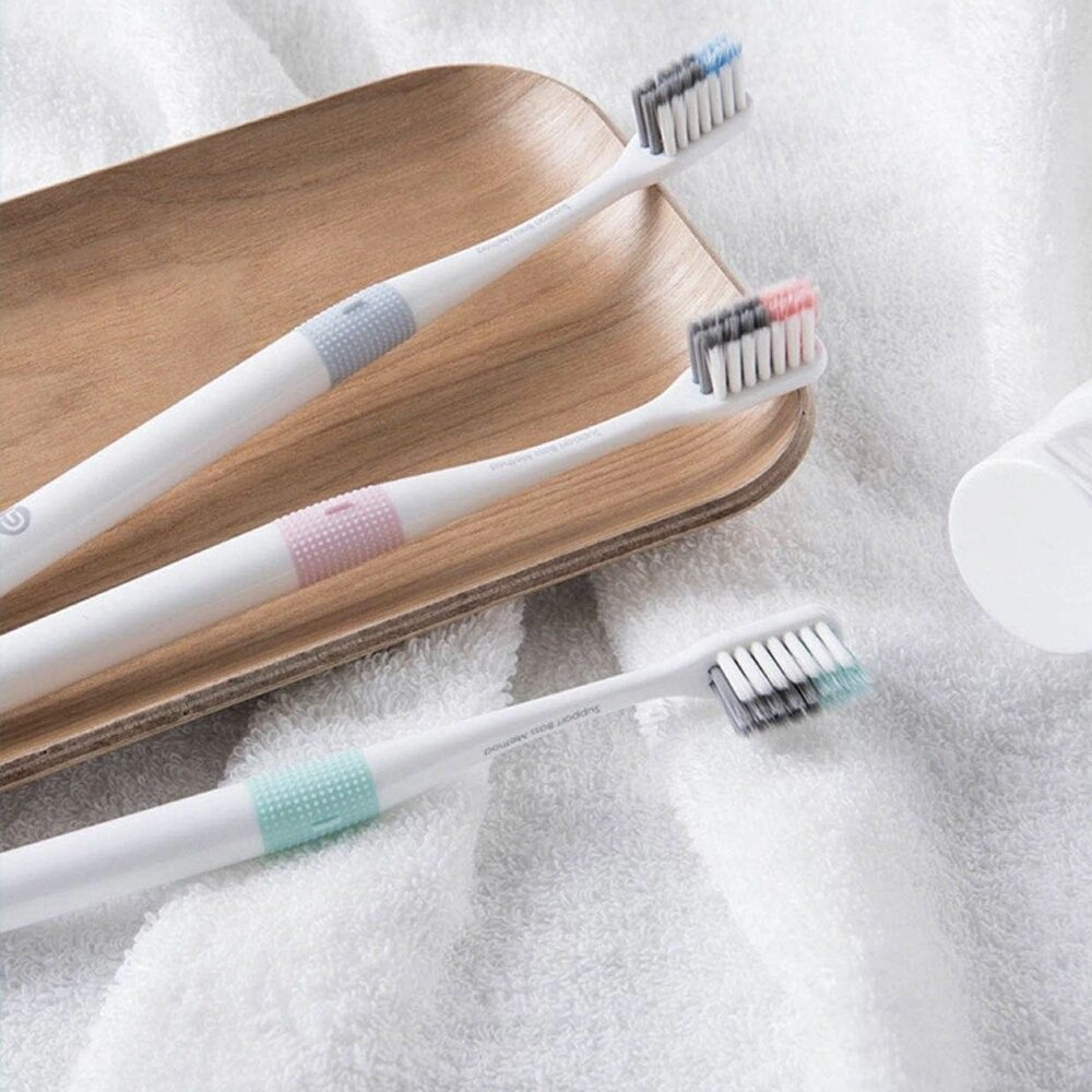 Xiaomi Doctor Bei Bass Toothbrush 4Pcs High-Density Soft Bristles Food-Grade Safe