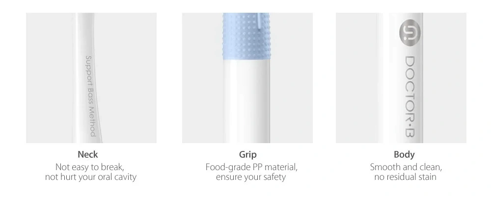 Xiaomi Doctor Bei Bass Toothbrush 4Pcs High-Density Soft Bristles Food-Grade Safe