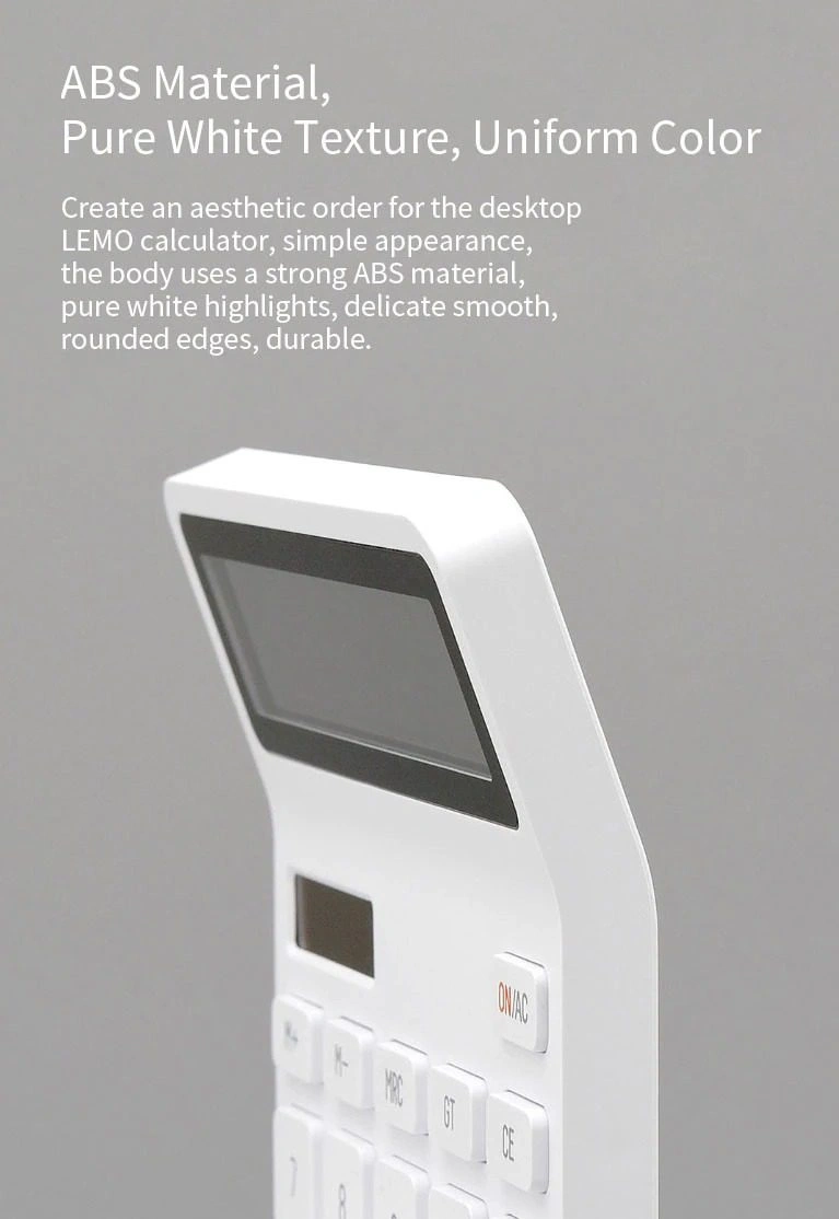 Xiaomi Kaco LEMO Electric Calculator with 12-digit LCD display and intelligent auto shutdown