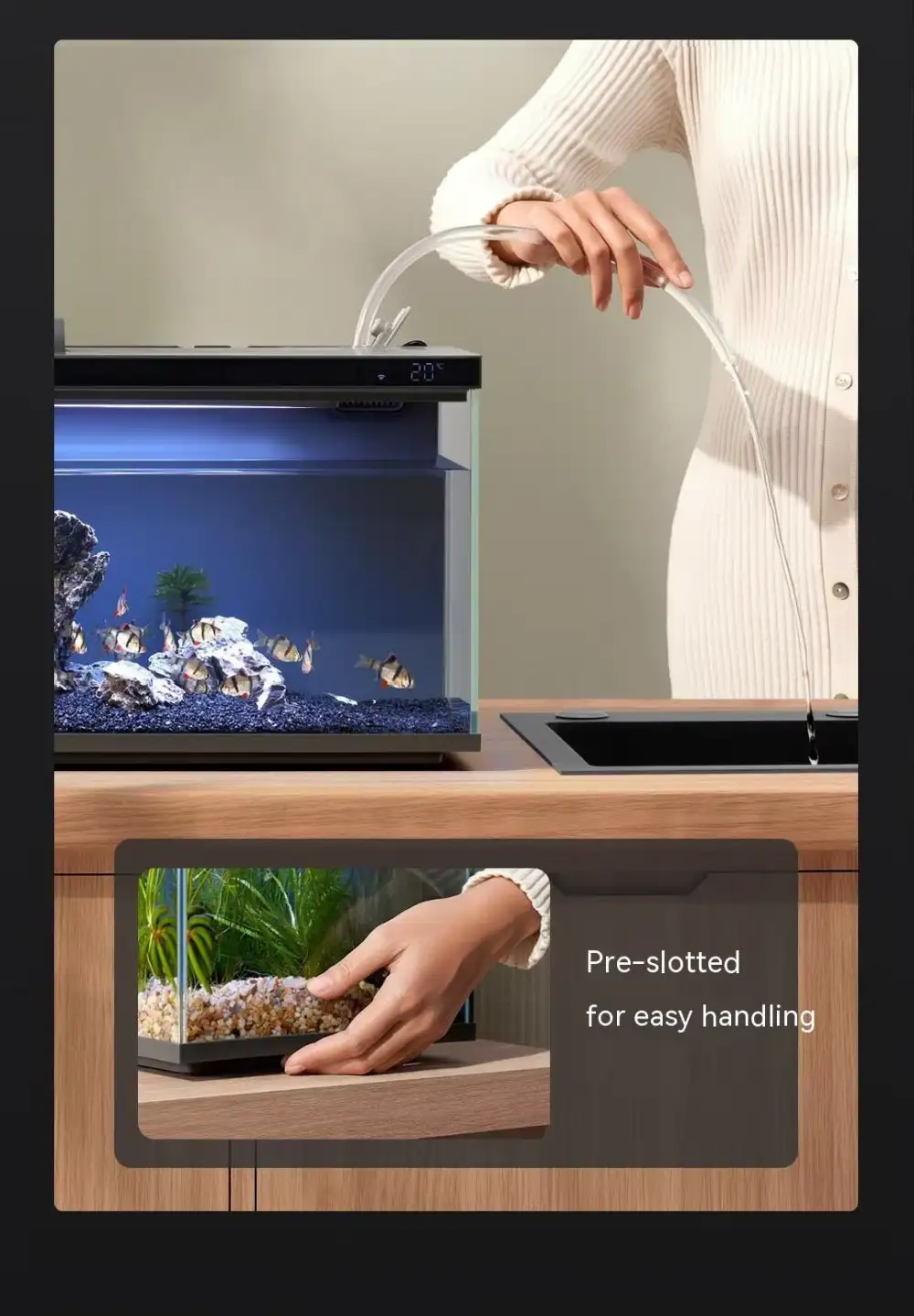 Xiaomi Mijia Smart Fish Tank MYG100 Work With Mijia APP Mobile controlled