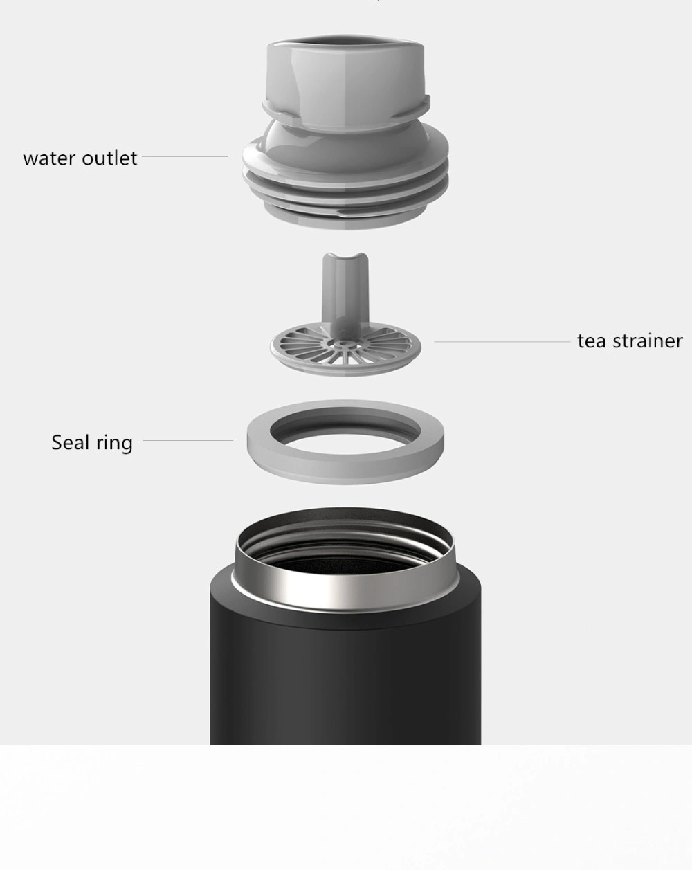 Xiaomi Mijia Thermos Cup Flip Version 2 MJTGB01PL 480ml – Stainless Steel Portable Bottle