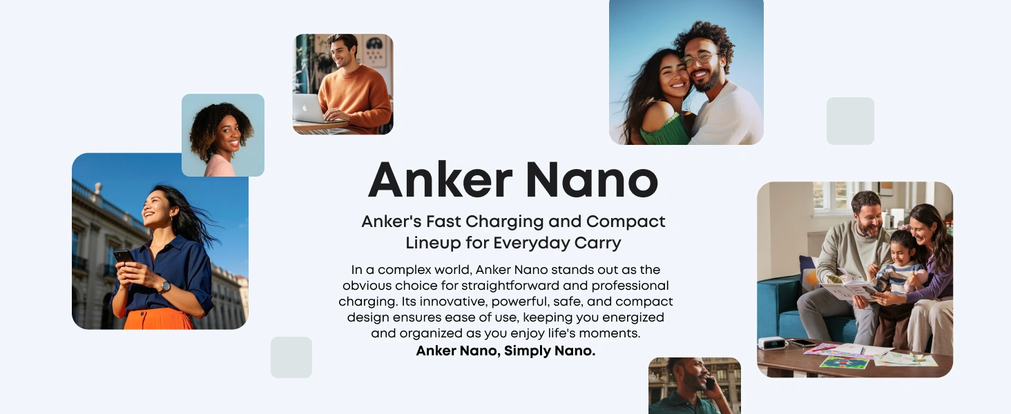 Anker 130W 6 Port PIQ 3.0 and GaN Nano Fast Charger A2155 with USB C and USB A ports for laptops phones and tablets