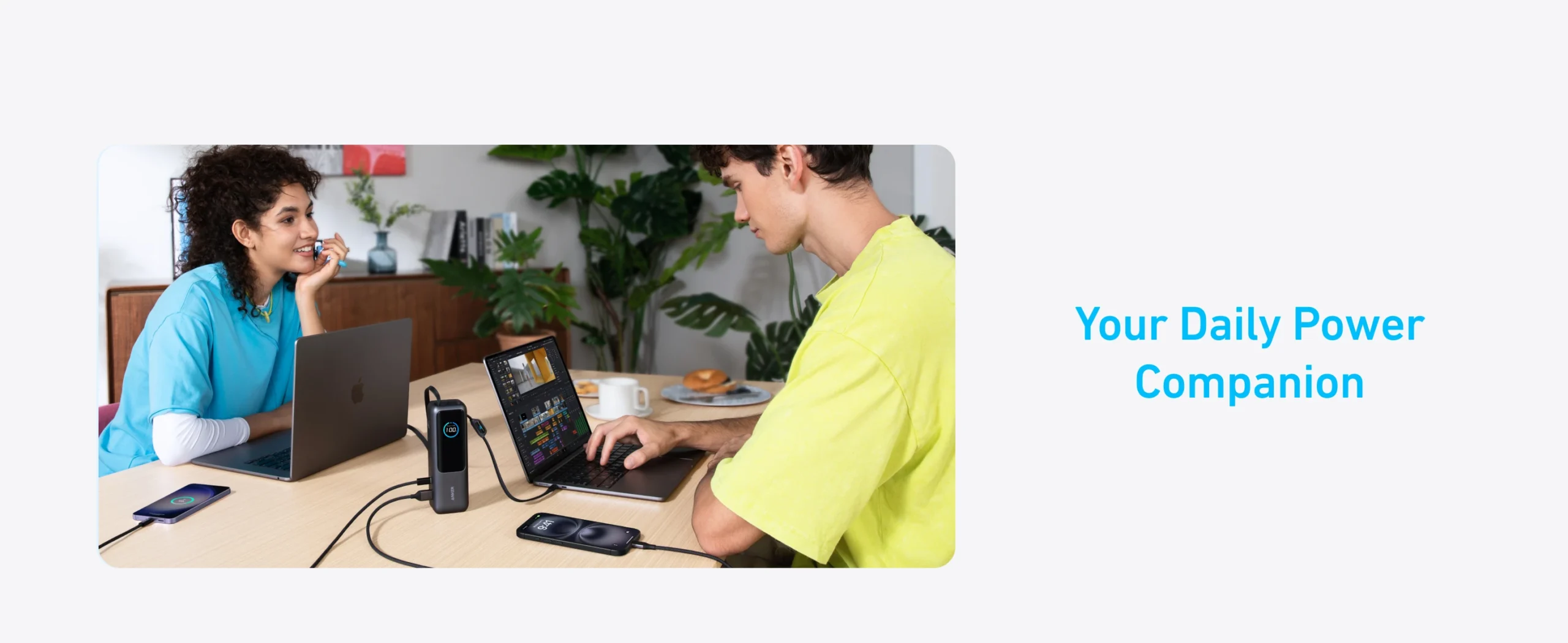 Anker Laptop Power Bank 25K mAh 165W A1695 with Built In Retractable Cables and Smart Display