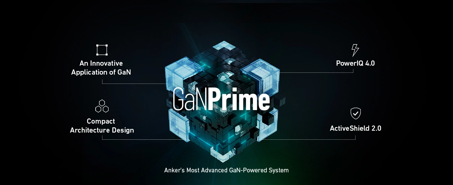 Anker Prime 67W GaN Wall Charger A2669 with 2 USB C and 1 USB A ports for fast charging laptops tablets and smartphones
