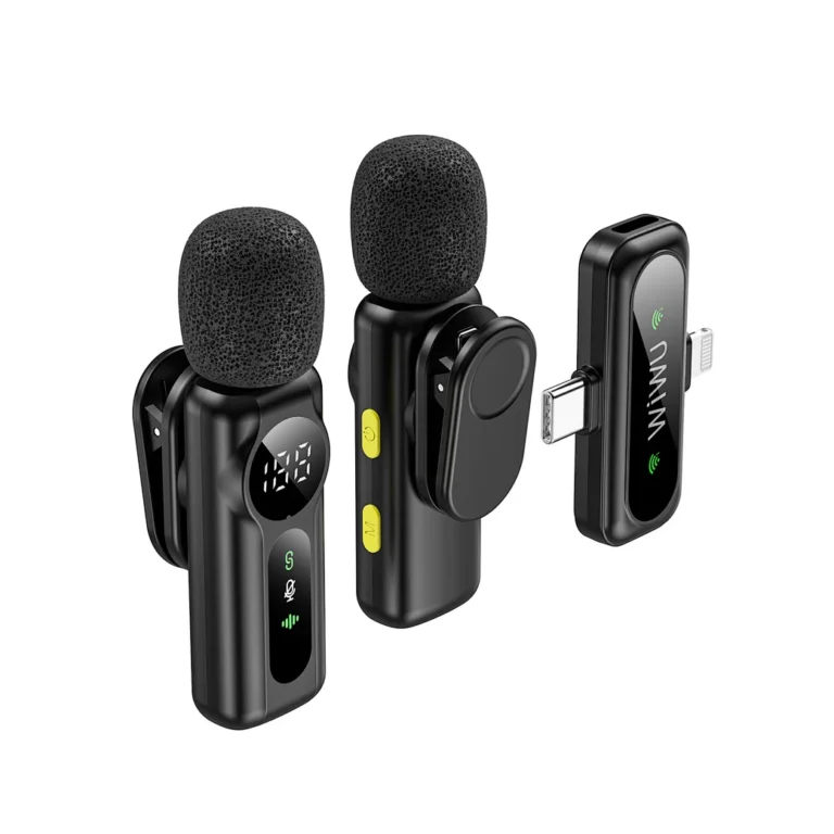 WiWU Dual Wireless Lavalier Microphone Wi-WM007 with Noise Reduction and Dual Receiver