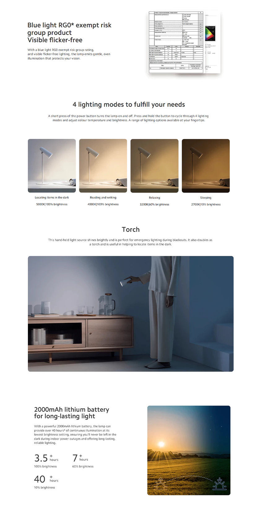 Xiaomi MJTD05YL Flexible Rechargeable LED Desk Lamp with Magnetic Clamp and Long Battery Life