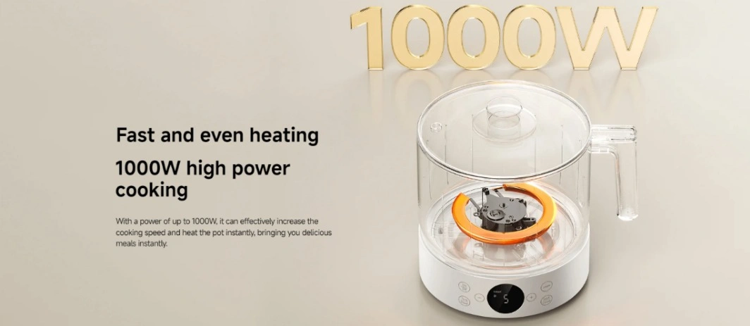 Xiaomi Mijia Multi-functional Electric Cooker MEC01 1.5L with Steamer – 1000W Fast Cooking