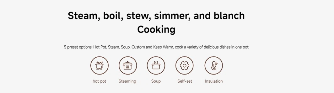 Xiaomi Mijia Multi-functional Electric Cooker MEC01 1.5L with Steamer – 1000W Fast Cooking