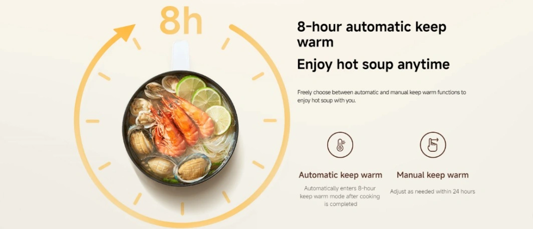 Xiaomi Mijia Multi-functional Electric Cooker MEC01 1.5L with Steamer – 1000W Fast Cooking
