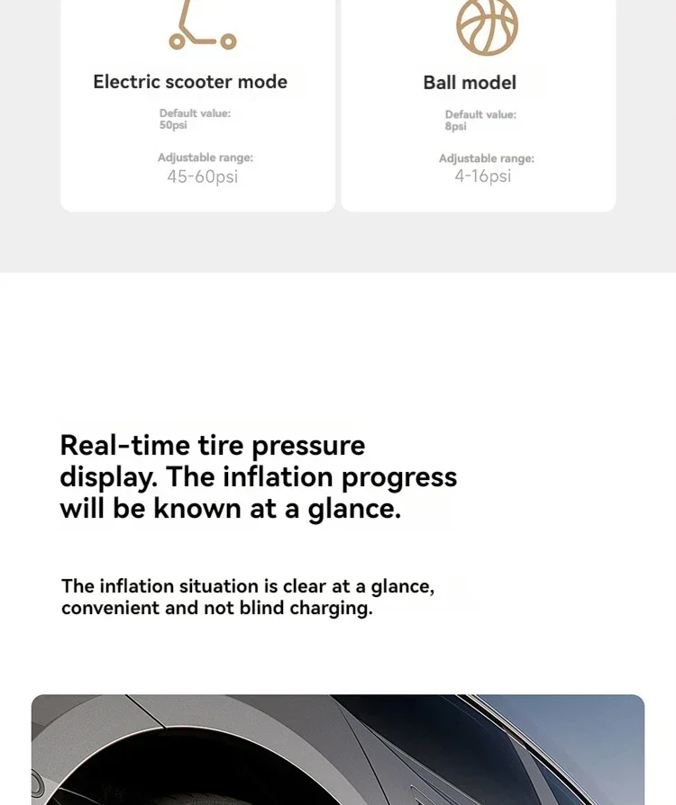 Xiaomi Portable Electric Air Compressor 2 Pro MJCQB07PQW cordless inflator pump with 150 PSI and preset modes