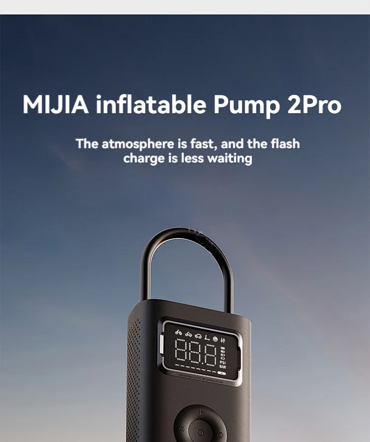 Xiaomi Portable Electric Air Compressor 2 Pro MJCQB07PQW cordless inflator pump with 150 PSI and preset modes