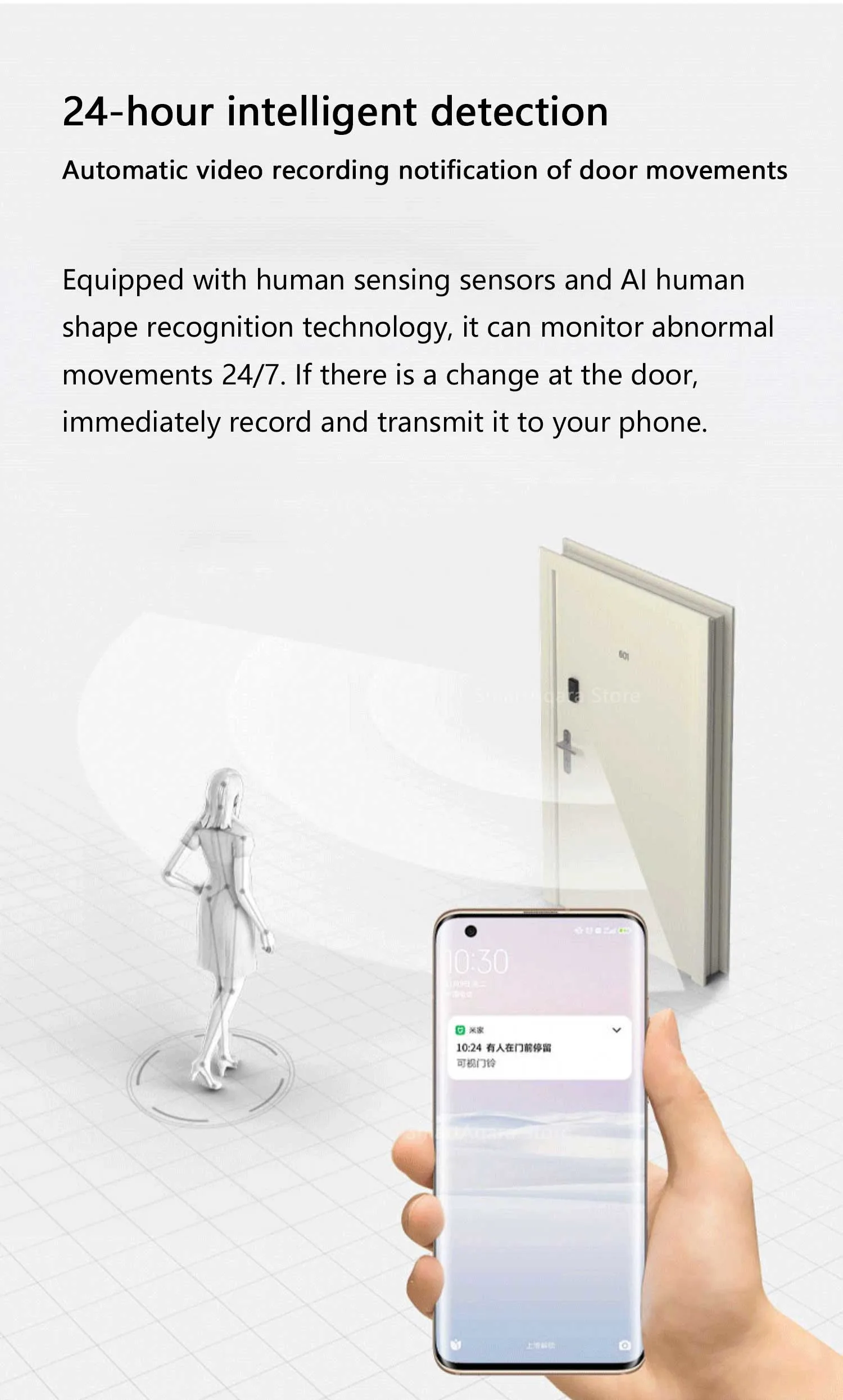 Xiaomi Smart Doorbell 3 MJML05-FJ with 2K Ultra HD, AI Motion Detection, Night Vision, and 5200mAh Battery 