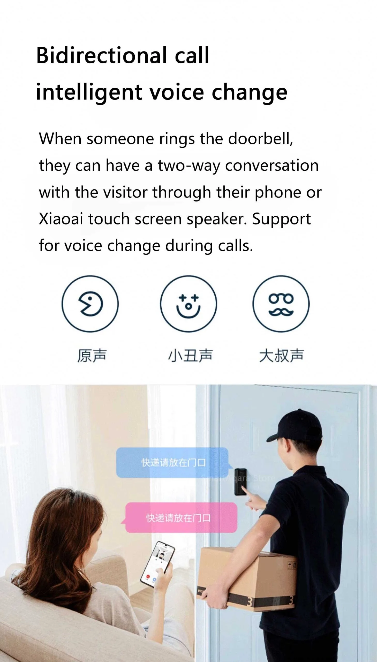Xiaomi Smart Doorbell 3 MJML05-FJ with 2K Ultra HD, AI Motion Detection, Night Vision, and 5200mAh Battery 
