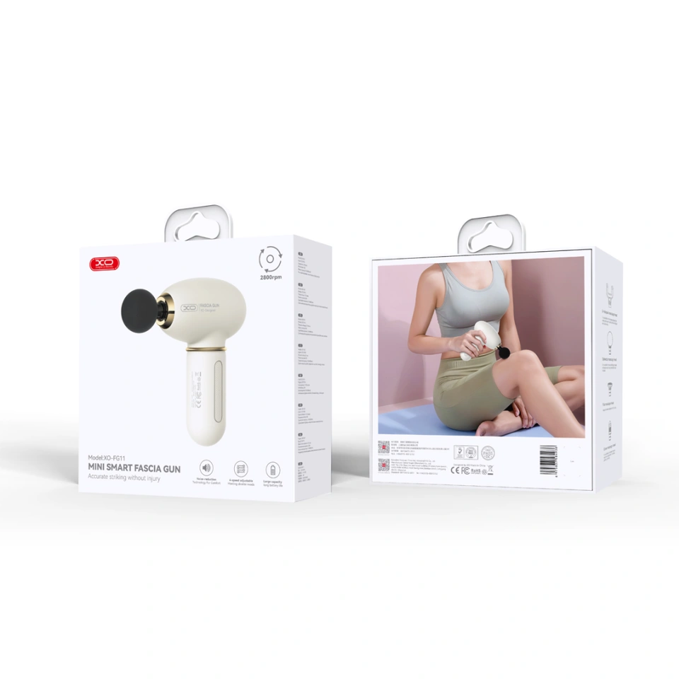 XO Mini Smart Fascia Gun XO-FG11 Portable Massage Gun with 4 Speeds