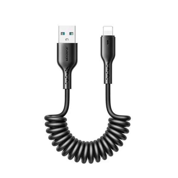 JOYROOM A38 Easy Travel Series Type-C to Lightning Coiled Data Cable 1.5m with safe fast charging