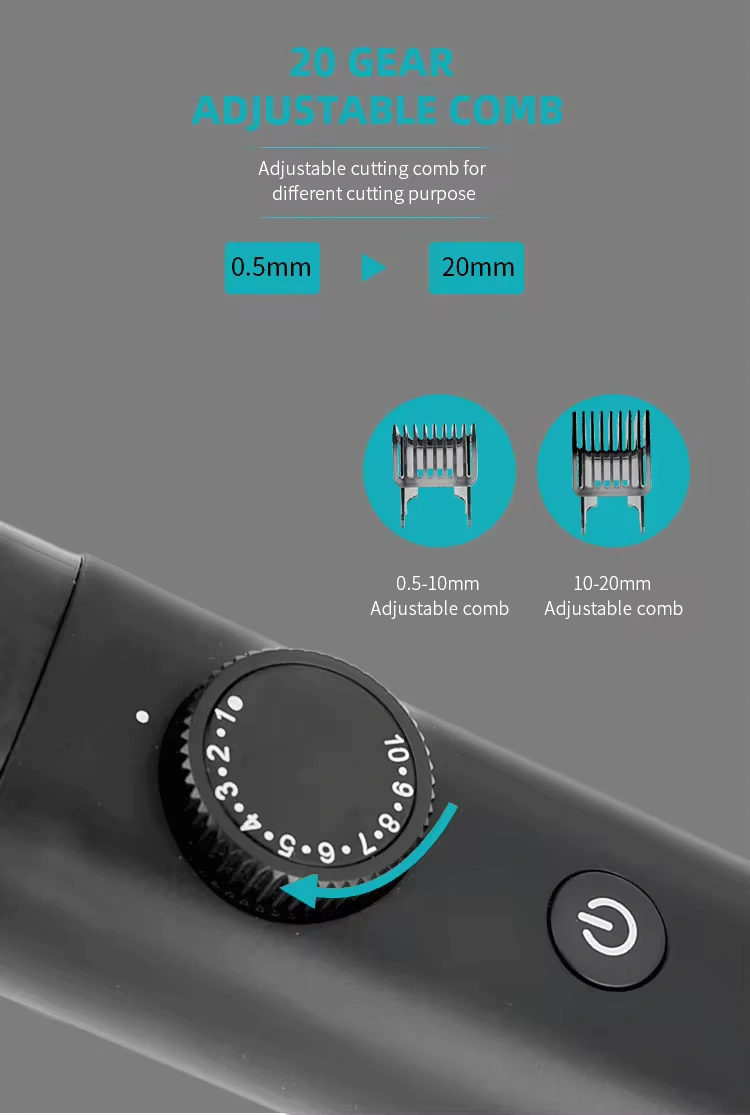 PRITECH PR-2388 Beard Trimmer IPX6 Waterproof Rechargeable Hair Trimmer with Stainless Steel Blades