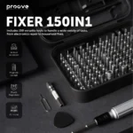 Proove Fixer 150-in-1 Screwdriver Repair Tool Kit Set Black with Chrome-Vanadium Bits and ABS Case