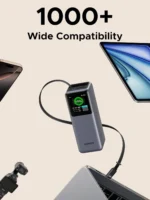 UGREEN Nexode 20000mAh 165W Power Bank with Built-in Retractable USB-C Cable for Laptop and Phone Fast Charging