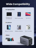 ugreen-nexode-65w-gan-usb-c-wall-charger-3-port-compact-fast-charger-black