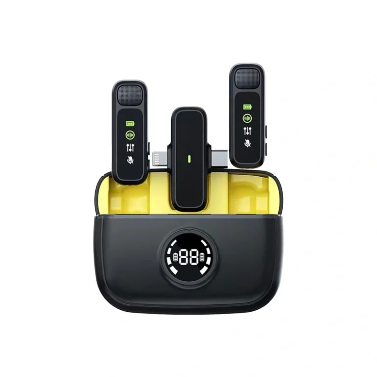 WIWU Wi-WM003 Duo Wireless Mini Microphone with ANC and Dual Lightning Type-C Charging Case