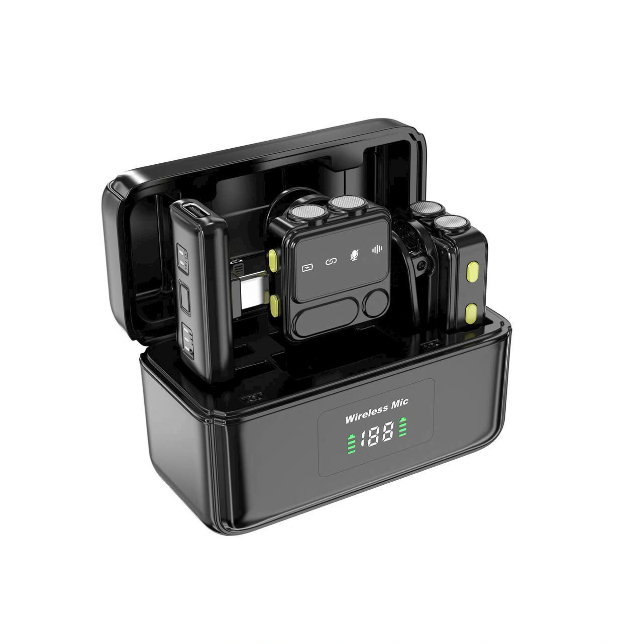 WiWU Wi-WM005 Duo Wireless Microphone with ANC Noise Cancellation and Dual Lightning Type-C Receiver