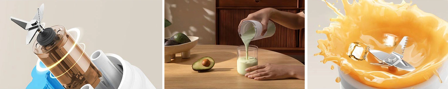 Xiaomi Mijia Portable Juicer Cup 2 300mL Rechargeable Blender Ice Crushing and Automatic Cleaning