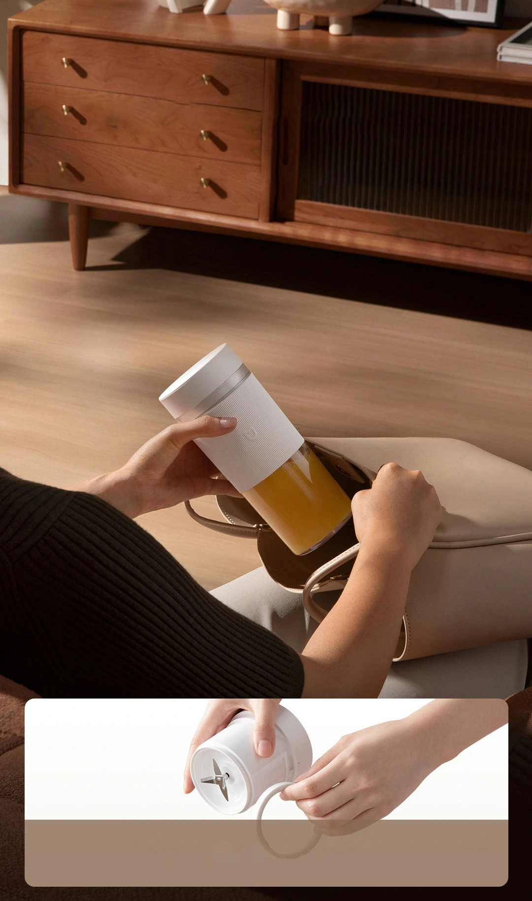 Xiaomi Mijia Portable Juicer Cup 2 300mL Rechargeable Blender Ice Crushing and Automatic Cleaning