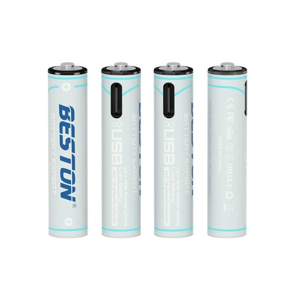 Beston AAA 400mAh USB-C Rechargeable Lithium Battery 1.5V 4PCS Pack
