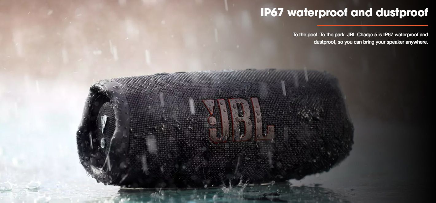 JBL Charge 5 Portable Waterproof Bluetooth Speaker with Powerbank 20 Hours Playtime
