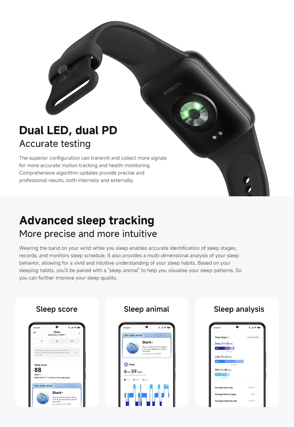 Xiaomi Band 9 Pro 1.74 Inch AMOLED Smart Fitness Tracker with GPS and 150 Sports Modes