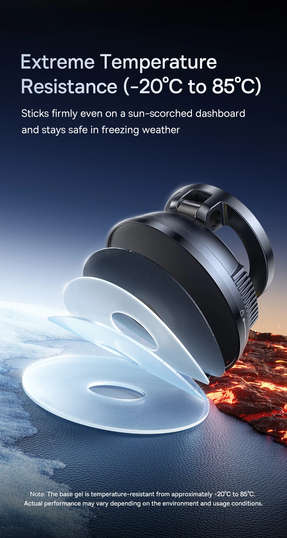 Baseus PrimeTrip VC2 Flex Vacuum Magnetic Car Phone Holder 360° Rotation Stand for iPhone Samsung Xiaomi