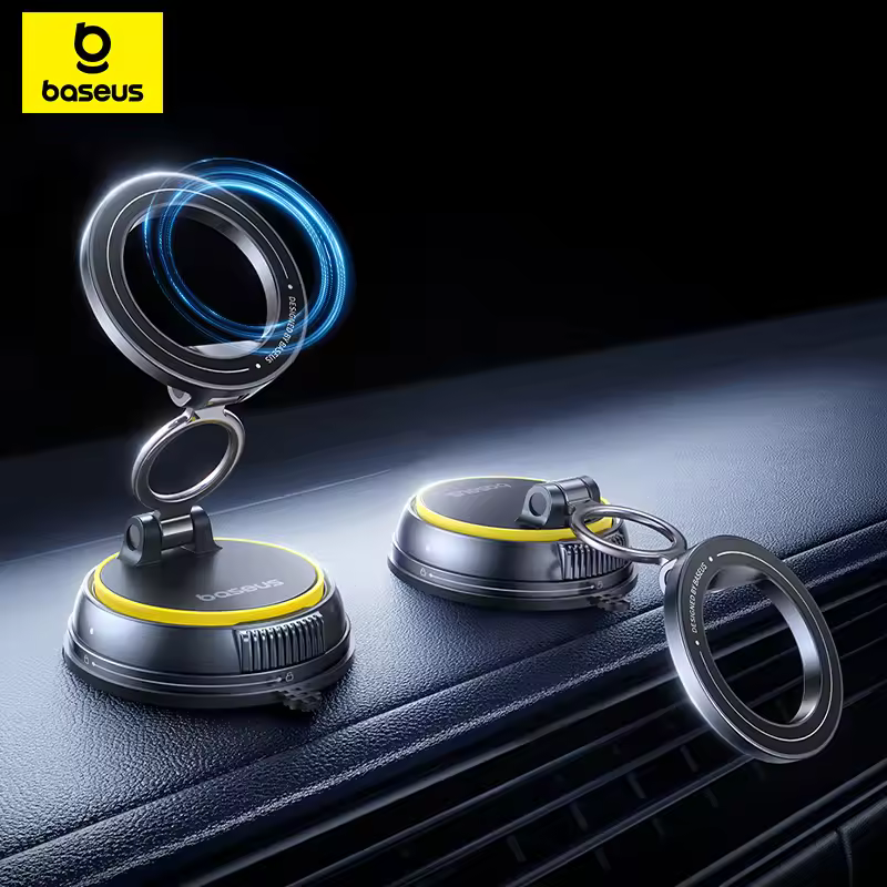 Baseus PrimeTrip VC2 Flex Vacuum Magnetic Car Phone Holder 360° Rotation Stand for iPhone Samsung Xiaomi