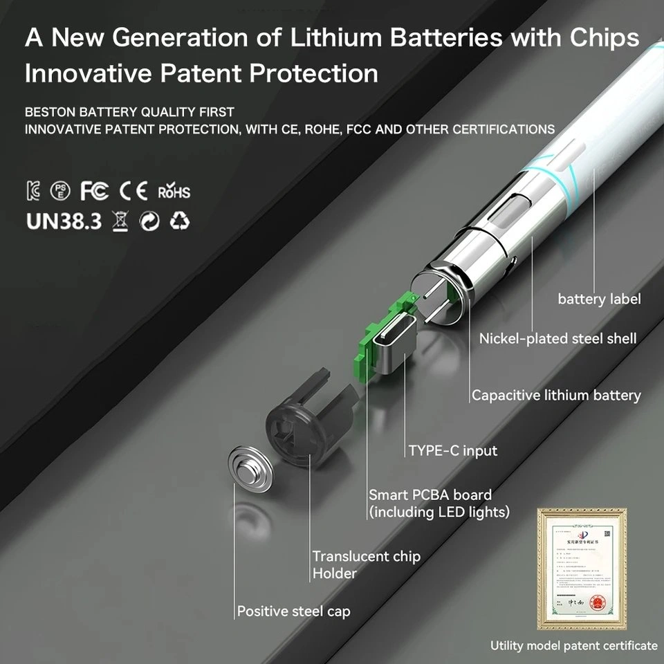Beston AAA 400mAh USB-C Rechargeable Lithium Battery 1.5V 4PCS Pack