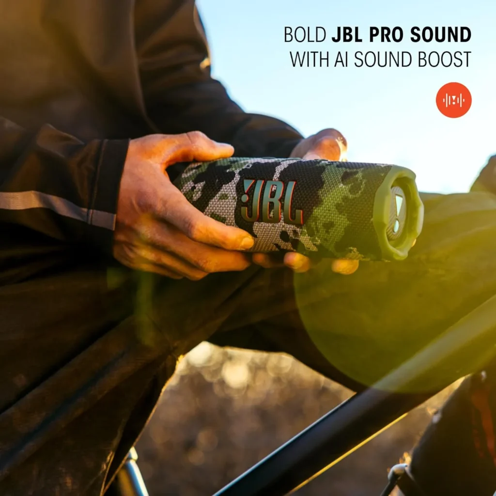 JBL Flip 7 Portable Waterproof Drop-Proof Bluetooth Speaker with AI Sound Boost and 16 Hours Playtime